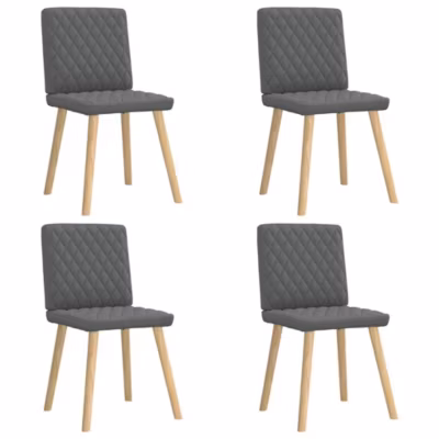 ZMH Chaises à Manger Lot De 4 Gris Foncé Tissu