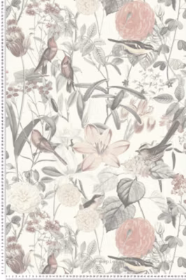 Papier peint vinyle sur intissé Fleur L.10.05 x l.0.53 m.  – Réf. LTC-51193606