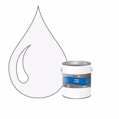 Peinture fer antirouille – Laque extérieure Semi-Brillante POK FER – 1L – RAL 9016 – Blanc Signalisation