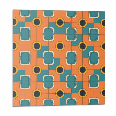 Carreau Vinyl Adhésif Wallfluent 20×20 cm Motif Géométrique Abstrait 20 pièces