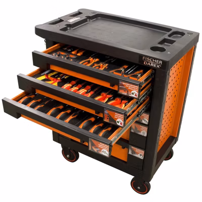 Servante d&rsquo;atelier équipée pinces + tournevis 47 outils  Fischer Darex