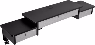 DD4 BK Meuble 120 cm avec 3 tiroirs pour bureau assis debout Compatible avec plateaux TT120 TT140 TT160 Duronic