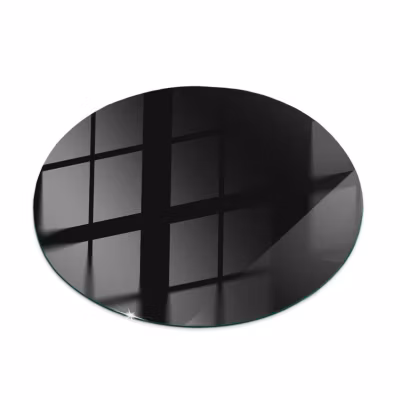 Dessus de table en verre trempé Wallfluent fi90 cm Couleur noire lisse