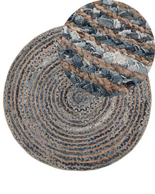 À poil court boho en tissu gris MASLAK