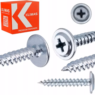 Vis pour tôle Klimas WPC tête bombée zinguées 4,2 x 25 mm 500 pcs