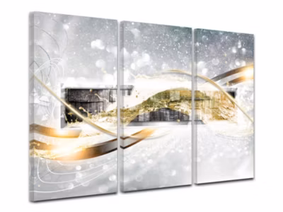 DECLINA, Tableau toile imprimée abstrait, Tableau decoratif triptyque moderne, 150×100 cm