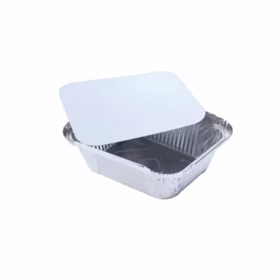 1000 Barquettes Moules Operculables en Aluminium 450 ml 147 x 122 x 40 mm avec Couvercle en Carton Blanc Alu – D-Work