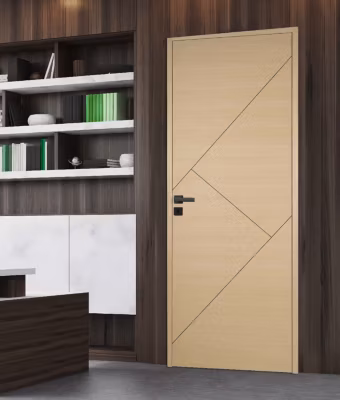 Bloc Porte bois isoplane ANTLIA 2 730 droit en placage frêne blanc européen