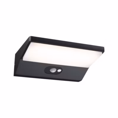 Applique d&rsquo;extérieur LED Ronea Détecteur de mouvement crépusculaire (IR) IP44 180×150 mm 3000K 7,4W 400lm 230V Gris foncé Aluminiu