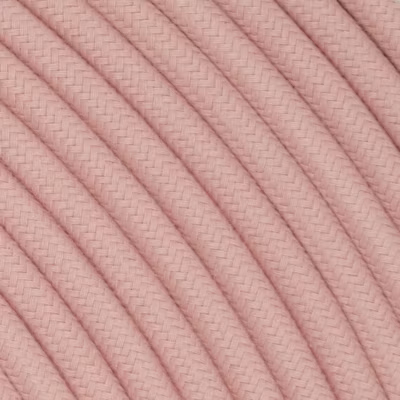 Fil Électrique Tissu Rose Antique 2x075mm² – Câble Électrique Textile de Qualité