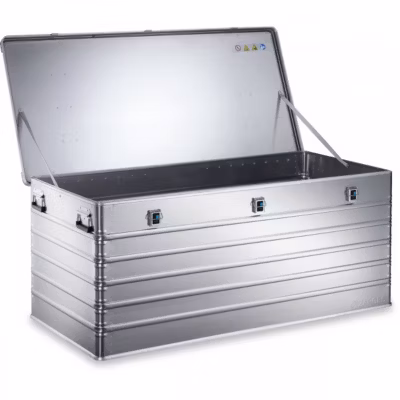 Malle Métallique en Aluminium longue largeur 1 m à 1,7 m – 170 x 80 x 70 cm