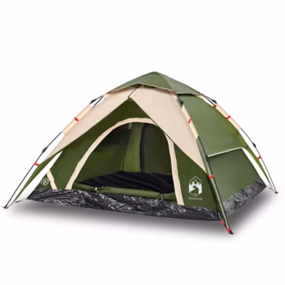 Tente de camping à dôme 5 personnes vert libération rapide vidaXL