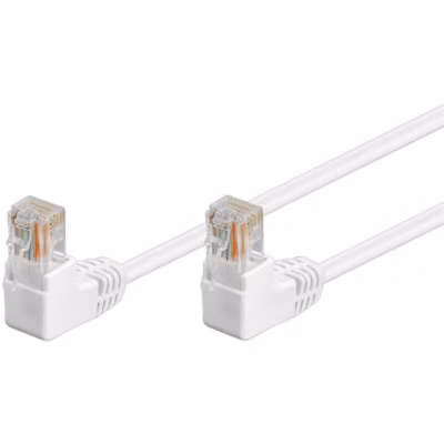 Câble RJ45 Cat5e coudé blanc 5 m GOOBAY