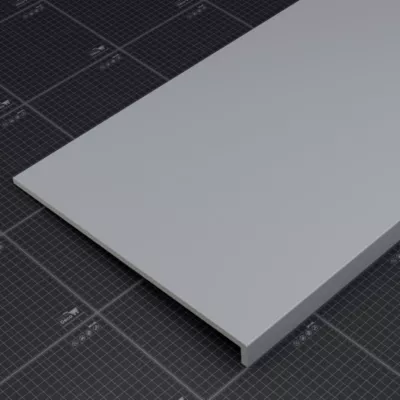 Appui de fenêtre PVC l. 40 cm x ép. 9 mm – Gris – 160 cm