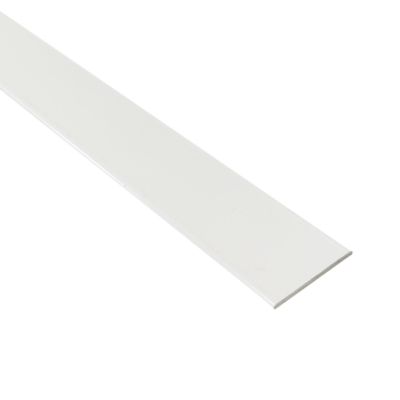 Méplat alu (24mm x 1,45mm x 1500 mm, Laqué Blanc)