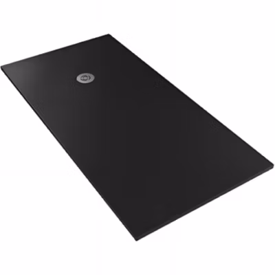 Receveur de douche à poser extra-plat épaisseur 30mm en pierre SANINDUSA STONIT Marina Plus 200×100 antidérapant C3 noir