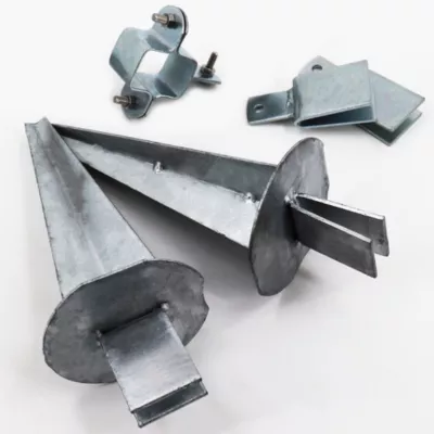 8 ensembles de barres de renfort de angle pour poteaux de clôture à profil en Z Aquagart