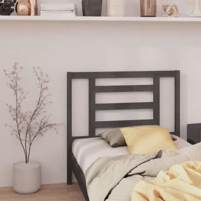vidaXL Tête de lit Gris 106x4x100 cm Bois massif de pin 818807