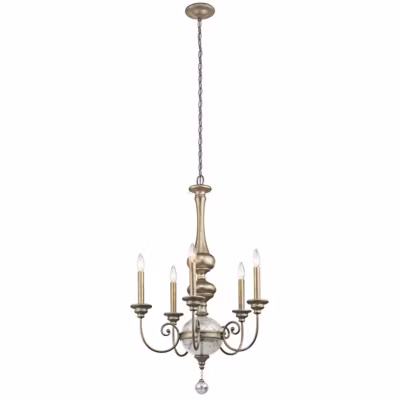 Elstead Rosalie – Lustre à 5 ampoules au fini doré, E14