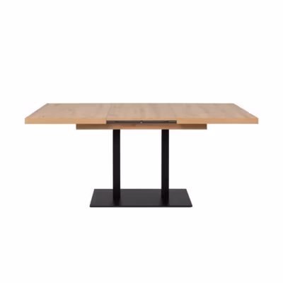 Table à manger extensible décor chêne artisan et noir L160-240 cm – QUADRATO