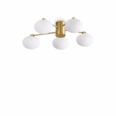 Ideal Lux HERMES Plafonnier Globe 5 Lumières 60cm Laiton