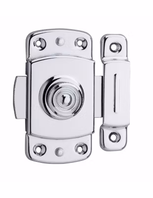 Verrou pour porte d&rsquo;ameublement, 40mm, laiton chromé – THIRARD