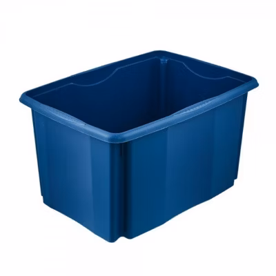 Grand Bac en plastique recyclé 45 litres – Bleu