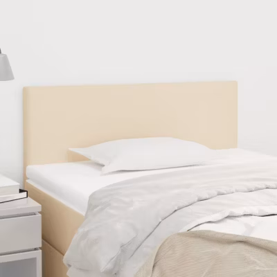 vidaXL Tête de Lit Meuble de Chambre à Coucher Accessoire de Lit Simple Tête de Cadre de Lit Maison Intérieur Crème 345749