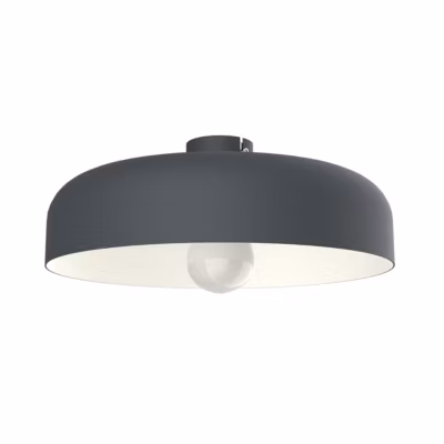 LUMICOM – TUZZI Plafonnier, 1xE27, max 42W, métal, anthracite/blanc, D.40cm