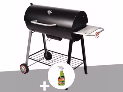 Barbecue à charbon sur chariot Michigan + Dégraissant pour barbecue – Somagic