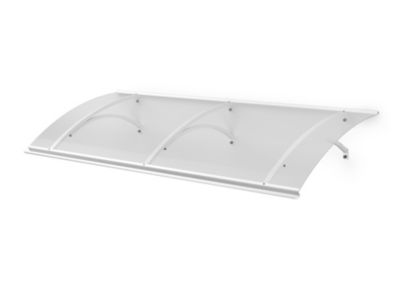 ARCTOM Auvent Olos 197×85, couleur anthracite RAL7016, plaque incolore PMMA