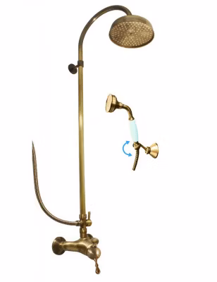 Colonne de douche LABE avec douchette en laiton bronze H.111cm