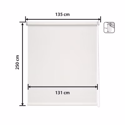 Easydeco – Store Enrouleur motorisé à batterie Screen Premium ( Blanc, 135 x 250 cm)