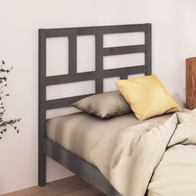 vidaXL Tête de lit Gris 81x4x104 cm Bois massif de pin 818167