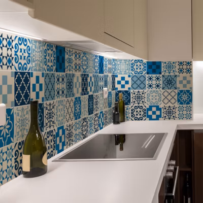 Sticker Mural Carrelage adhésif Cuisine Salle de Bain – 24 STICKERS CARRELAGES AZULEJOS ARNOLDINO – 24stickers15x15cm