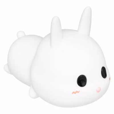 Veilleuse enfant Lapin – blanc – silicone H11 -2 cm – Atmosphera