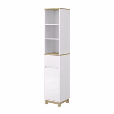 Vicco Meubles de salle de bain Blanc 30x151cm avec tiroirs