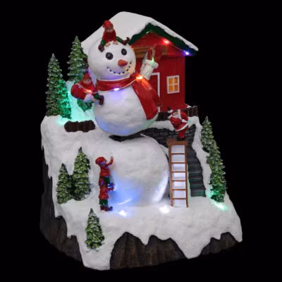 Village lumineux bonhomme de neige 17 led h.26cm  – feeric lights & christmas
