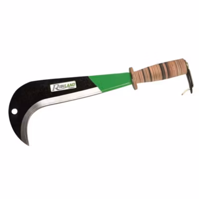 Serpe italienne longueur 41.5 cm largeur 14,5cm manche cuir