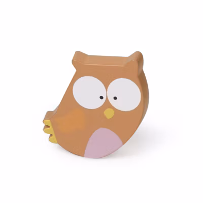 Bouton en plastique finition hibou, dimensions: 67x56x25mm-