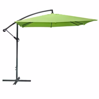 Parasol déporté carré vert pomme 250x250x250 cm  Toile polyester 180 g/m² déperlante