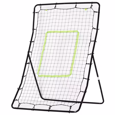 Filet de rebond de football 90L x 80l x 140H cm cible et sardines de fixation fournies noir vert
