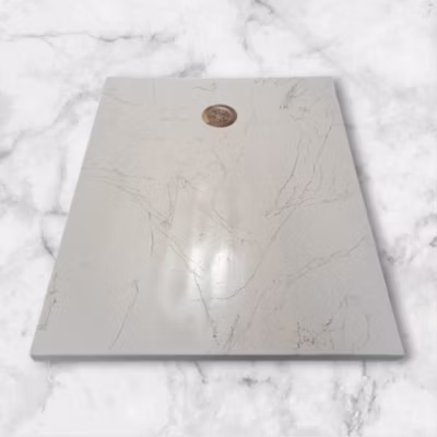 Receveur de douche en béton ciré Lisse noir 80×80 , fabriqué Artisanalement en France par GAKEAL