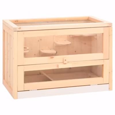 Cage à hamster 60×35,5×42 cm bois massif de sapin vidaXL