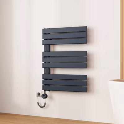 EMKE Radiateur Sèche-Serviettes Électrique 762×600 mm, Gris Anthracite 400W, WiFi, Modes Intelligents, IPX4