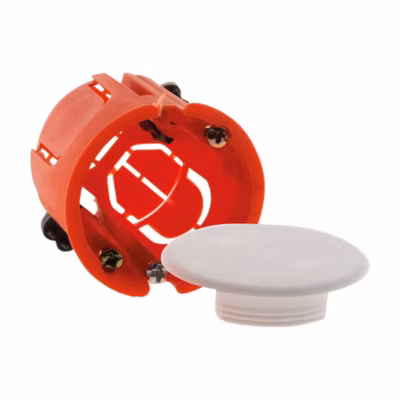 Boîte applique murs creux placo diamètre 40x40mm – Rouge – Zenitech