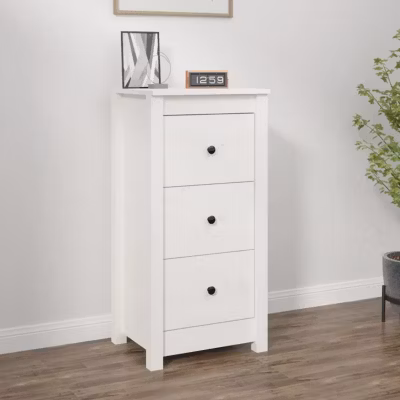 vidaXL Buffet Armoire Latérale Armoire de Rangement Organisateur de Maison Meuble de Salon Intérieur Blanc 40x35x80 cm Bois 813741