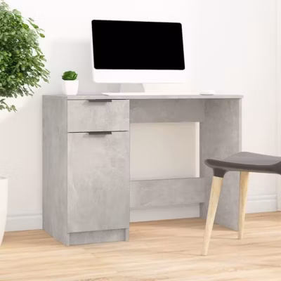 vidaXL Bureau Gris béton 100x50x75 cm Bois d&rsquo;ingénierie 811497