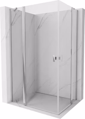 Mexen Mist Duo cabine de douche pivotante 85 x 75 cm, transparent, chromé – 8A4-085-075-01-00