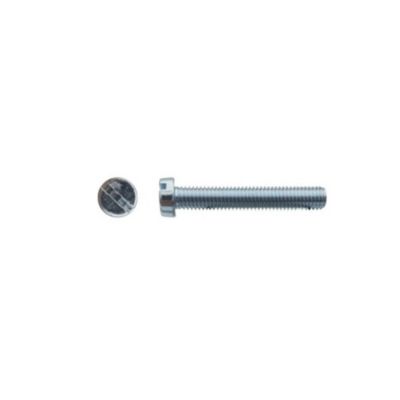 500 Vis Métaux Tête Cylindrique Fendue 4 x 50 mm – DIN 84 – Zingué blanc – D-Work